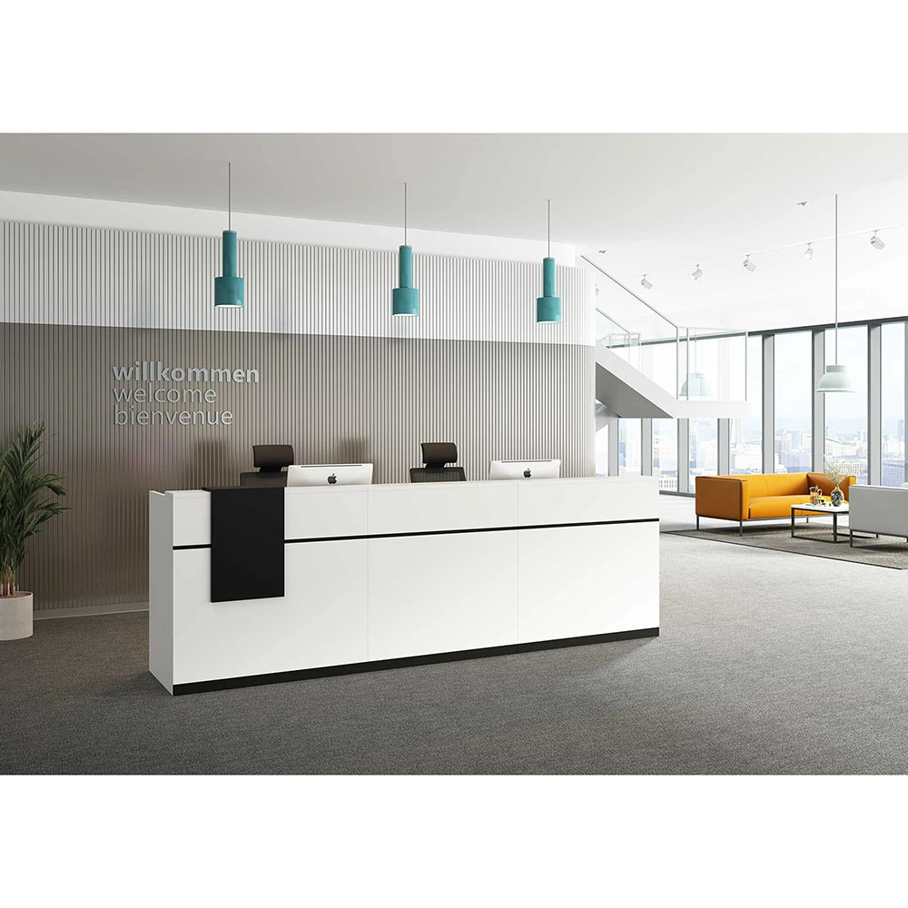 Рецепция RFG Ravena 1200/632/1066 мм бяло-черна